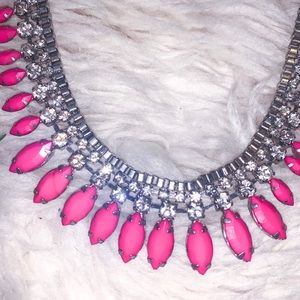 Beautiful hot pink statement necklace